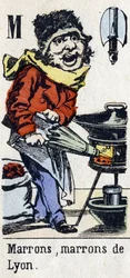 Letter M: "Brown, Brown of Lyon". Alphabet "Children