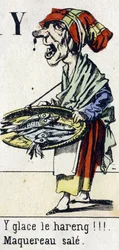Letter Y: "ice the herring!!! Dirty mackerel". Alphabet "Children