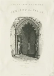 Lichfield Cathedral - West Doorway (engraving)