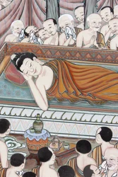 Life of Buddha: After 45 Years of Teaching the Dharma, the Buddha Passed into Parinirvana, Seoul, South Korea