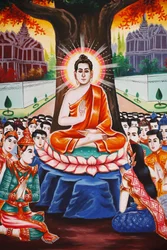 Life of the Buddha: Teaching the People Each Evening, Siem Reap, Cambodia