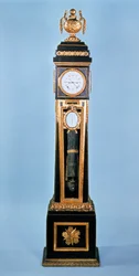 Louis XVI Ebony Veneered Equation Long-Case Clock, by Ferdinand Berthoud, Paris, Late 18th Century