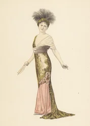 Madame Pierat in a dress by Redfern in Les Marionettes