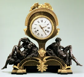 Mantel clock with figures of Day and Night, by Jean Andre Lepaute (1720-88), Paris