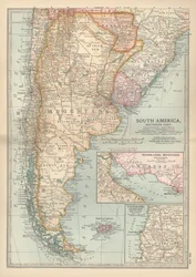 Map of Southern South America