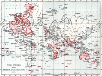 Map of the world showing British possessions in 1904