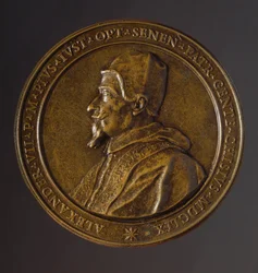 Medal Commemorating Plague Engulfed Rome in Years 1656-1657