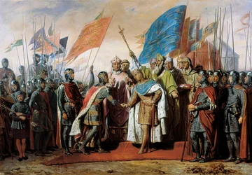 Meeting between Philip II King of France and Henry II King of England at Gisors, 21 January 1188