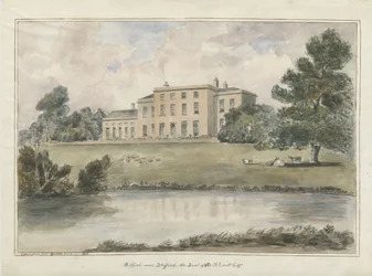 Milford House: watercolour painting, 1848