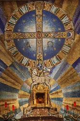 Mosaic in basilica de Jesus de Medinaceli, Madrid, Spain