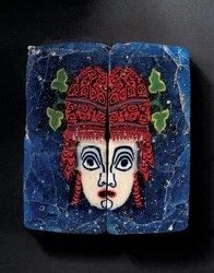 Mosaic Inlay of a New Comedy Maenad Mask, Romano-Egyptian, c.1st Century BC
