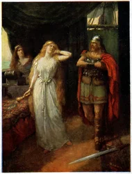 Tristan and Isolde Illustration by Ferdinand Leeke for the opera by Richard Wagner