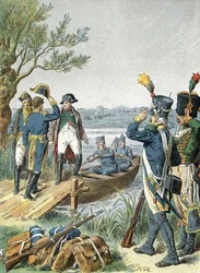 Napoleon I on Lobau Island with André Massena (1809)