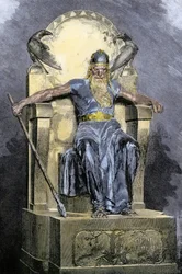 Nordic mythology: representation of the deity Wotan (Odin)