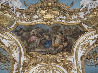 Nymphs Offering Flowers to Psyche on the Threshold of the Palace of Love