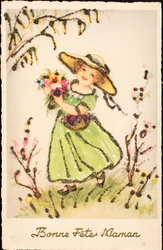 Old postcard / Happy Mother