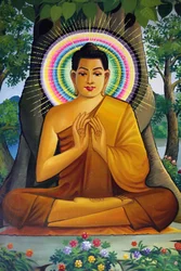Sitting Buddha in Wat Than, Phnom Penh, Cambodia