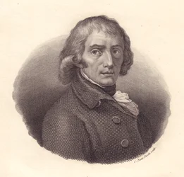 Portrait of Italian Poet Giuseppe Parini (1729-1799), copper engraving by Piotti from drawing by Andrea Appiani