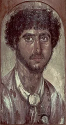 Portrait of a Greek, from Fayum, Romano-Egyptian