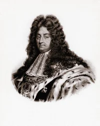 Portrait of the King of France Louis XIV, 19th Century Engraving