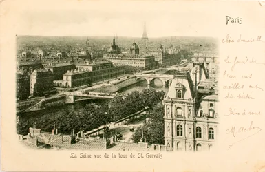 Postcard/Seine from Saint Gervais Tower/Paris/Seine/Ile de France/France