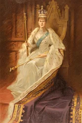 Queen Mary, consort of King George V, in the year of her coronation