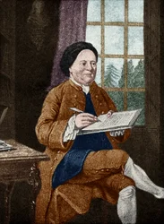 Samuel Richardson, portrait. English author 19 August 1689 - 4 July 1761. by Mason Chamberlin