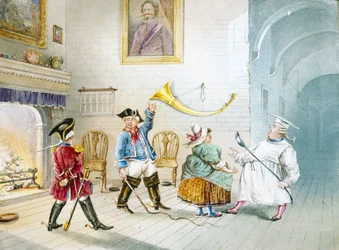Scene from Baron Munchausen, c 1850
