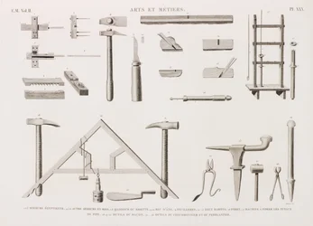 Series of Illustrations of Tools