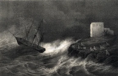 Shipwreck of the Bricks Aventure and Silene on the Algerian Coast, May 15