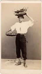 Small Trades: A Young Man Holding Wicker Baskets, Venice (19th Century)