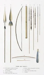 Spears, bows and arrows from the Land of the Papuans