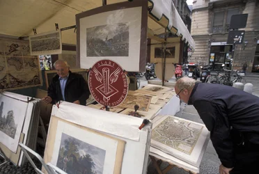 Stall Selling Prints, Piazza del Carmine, Milan, Italy