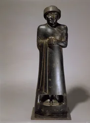 Statue of Gudea, Prince of Lagash, Neo-Sumerian, from Telloh, Ancient Girsu, c.2130 BC