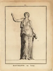 Statue of a Bacchante with grapes