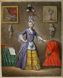 The Knight of Eon, dressed as a woman