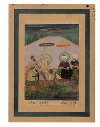The Mughal emperor Shah Jahan with his ancestor Timur