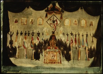 The Body of Horatio Nelson Resting in the Painted Hall of the Former Royal Naval College in Greenwich During the Funeral