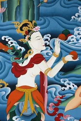 Tibetan deity, Kopan monastery, Kathmandu, Nepal