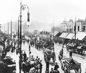 United Kingdom: A Busy Scene on Uxbridge Road, Shepherds Bush, London