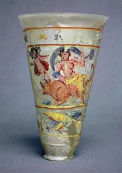 Vase with painted decoration depicting Europa and the Bull, Roman