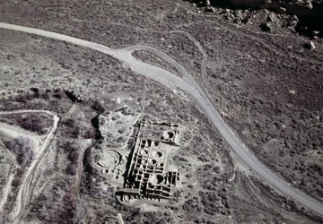 View of an ancient settlement of the Anasazi, Chaco Culture National Historical Park, Chaco Canyon, New Mexico, United States of America, Anasazi civilization