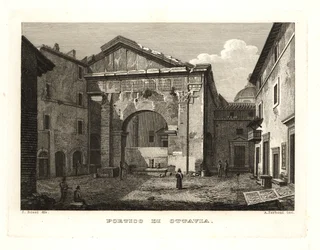 View of the Portico of Octavia, Rome