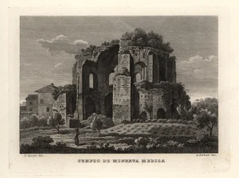 View of the Temple of Minerva Medica, Tempio di Minerva Medica, or Nymphaeum, Rome