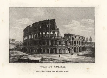 View of the ruins of the Colosseum, Rome