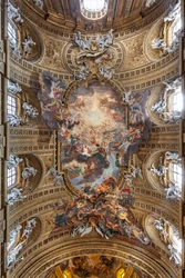 View of the vault of the nave with 
