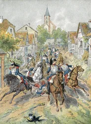 War of 1870: charge of cuirassiers during the Battle of Froeschwiller-Woerth (1870)