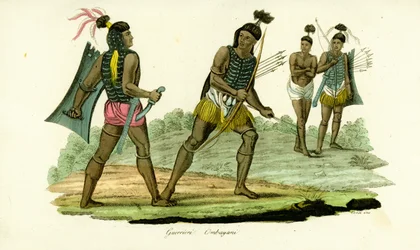 Warriors in Breastplates from Ombai Island, Indonesia