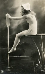 Woman in night dress, c. early 1900s