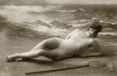 Woman in Swimsuit, c. early 1900s